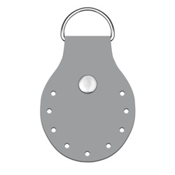 Кожа - Пришивное полукольцо Silver
