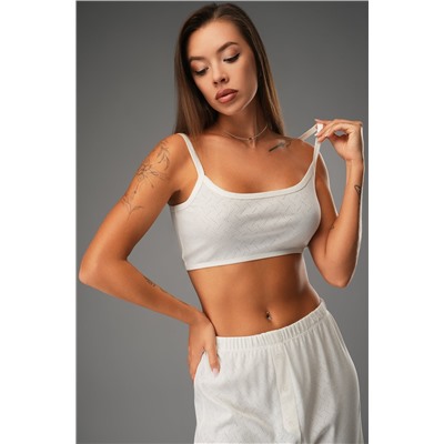 Женская пижама - тройка из ажурного хлопка Happyfox