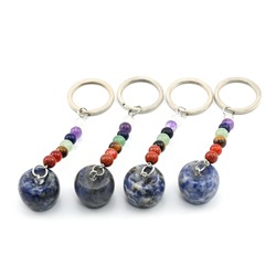 Брелок яблоко из лазурита "7 чакр" 20*20мм