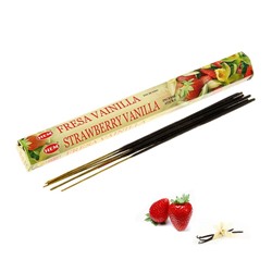 Hem Incense Sticks STRAWBERRY VANILLA  (Благовония КЛУБНИКА - ВАНИЛЬ, Хем), уп. 20 палочек.