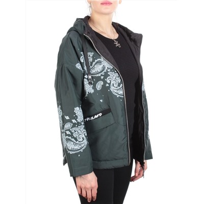 ZW-2312-C DARK GREEN Куртка демисезонная женская BLACK LEOPARD (100 гр.синтепон) размер 50/52 российский