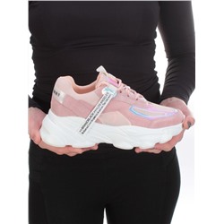 SZW80211-1PP PINK Кроссовки женские (натуральная замша, текстиль) размер 37