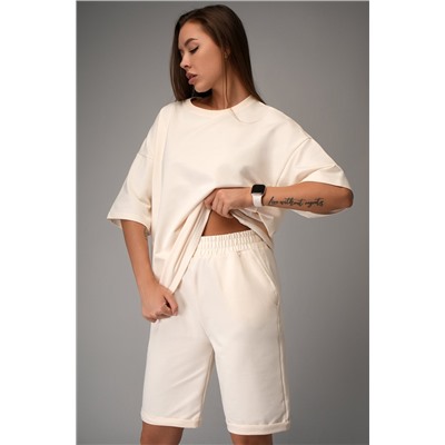 Женский костюм оверсайз из футера двухнитки Happyfox