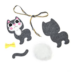 Мягкая игрушка из фетра «Котенок» своими руками