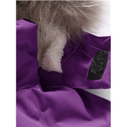Парка зимняя подростковая для девочки фиолетового цвета 9340F