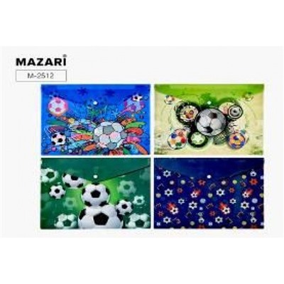 Папка с кнопкой А4- 180 мкм 26х36 см "SPORT" M-2512 Mazari