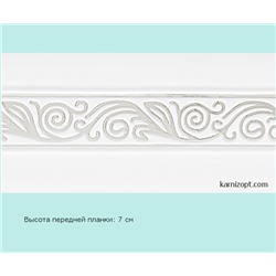 Бленда "Виторио" белая с серебром