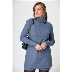 T&N 7317 синий_меланж, Туника,  Шорты