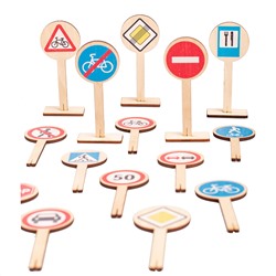 Игра развивающая деревянная «Деревянные дорожные знаки»