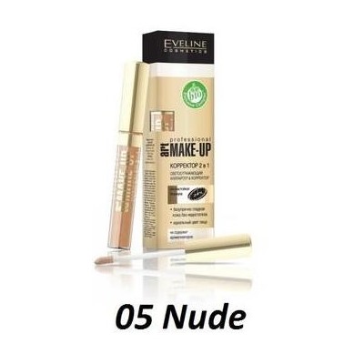 Корректор жидкий с аппликатором Art make-up Professional 2в1 т.05 nude Eveline