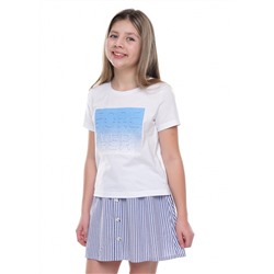 CLE юбка дев.892206/40ппн, джинсовый/белый