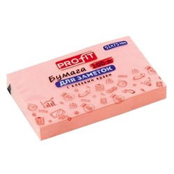 Блок с липким слоем 51*75 100л, Розовый (выпис. по 2шт.) Проф-Пресс ЗБ-5571