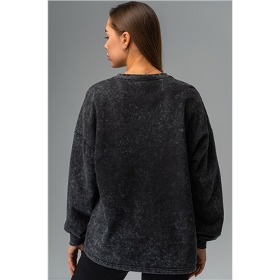 Женский лонгслив оверсайз из футера двухнитки Happyfox