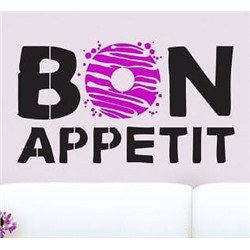Наклейка‒трафарет интерьерная Bon appetit
