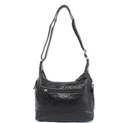 Сумка женская искусственная кожа Guecca-1666,  2отд,  плечевой ремень,  черный 257391