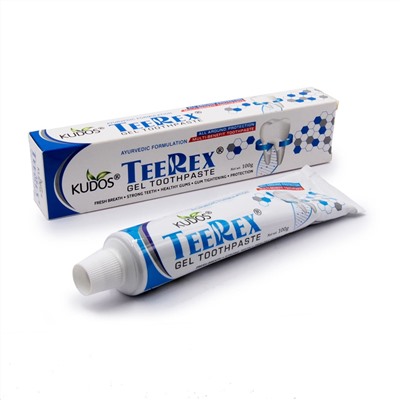 TEEREX GEL Toothpaste, Kudos (ТИРЕКС Натуральная зубная паста-гель, Кудос), 100 г.