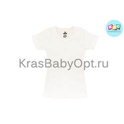 Футболка белая рибана для девочки