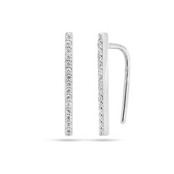 Серьги из серебра куб.циркон., В10-1139