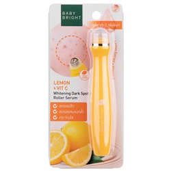 Baby Bright LEMON & VIT C, Whitening Dark Spot Roller Serum (Сыворотка-роллер С ЛИМОНОМ И ВИТАМИНОМ С, для устранения темных пятен на коже лица от постакне), 15 мл.