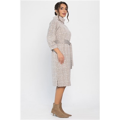 Платье трикотажное Никс (бежевый лео) П14279-4М