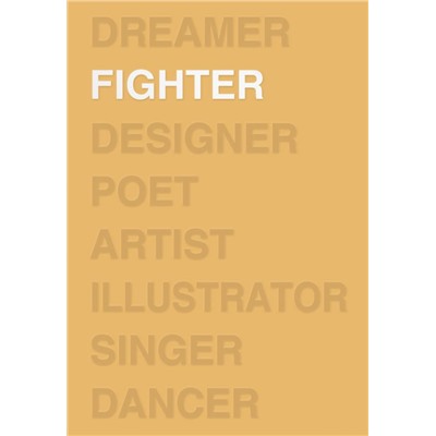 Ежедневник Fighter (манговый). А5, твердый переплет, блинтовое тиснение, полусупер, 224 стр.