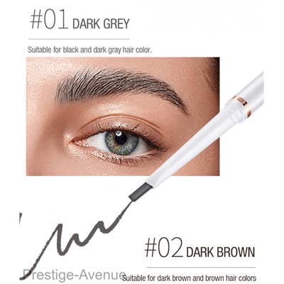 O.TWO.O Карандаш для бровей выдвижной арт. SC014 #01 dark grey 0.12 g.