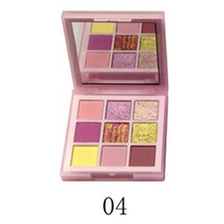 Тени д/век 9-цв. компактные 1235  т.04 ROSE Pastels Farres