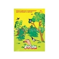 Бумага цветная двустор. тонированная А4 12 цв. 12 л. папка Каляка-Маляка БЦТКМ12, БЦТКМ12