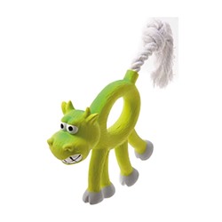 Игрушка латекс "Корова с канатным хвостом" 12 см L-421 АГ