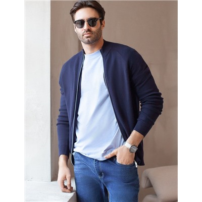 Джемпер тонкой вязки из хлопка на молни