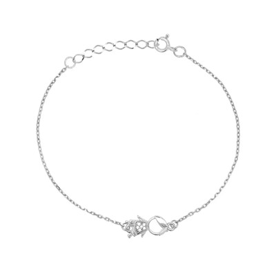 Браслет из серебра куб.циркон., В10-1474