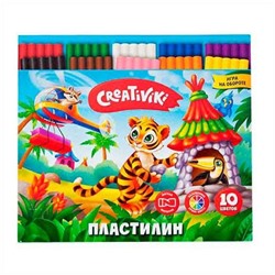 Пластилин 10цв. Creativiki 150г ПЛ10КР