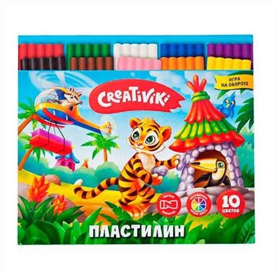 Пластилин 10цв. Creativiki 150г ПЛ10КР