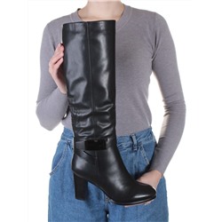 MX52F-16546RM N969 BLACK Сапоги зимние женские (натуральная кожа, натуральный мех (еврозима)) размер 36