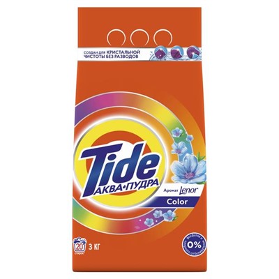 TIDE Порошок автомат  3кг  Color Lenor Scent АКЦИЯ! СКИДКА 5%
