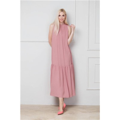 Achosa 232 розовый в горох, Платье