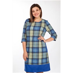 Lady Style Classic 960/1 синий_с_салатовым_"клетка", Платье