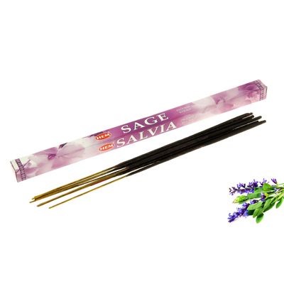 Hem Incense Sticks SAGE (Благовония ШАЛФЕЙ, Хем), уп. 8 палочек.