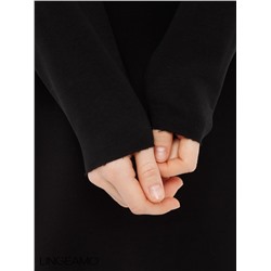 Женское платье макси из футера 2-х нитки Lingeamo черный ВП-10 (35)
