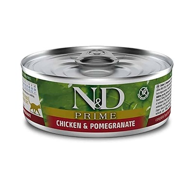 Фармина N&D Cat Prime Консервы курица и гранат, 80г АГ