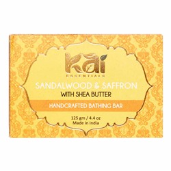 SANDALWOOD & SAFFRON with Shea Butter, Handcrafted Bathing Bar, Kai Essentials (САНДАЛОВОЕ ДЕРЕВО И ШАФРАН с маслом ши, мыло ручной работы, Каи Эссеншиалс), 125 г.