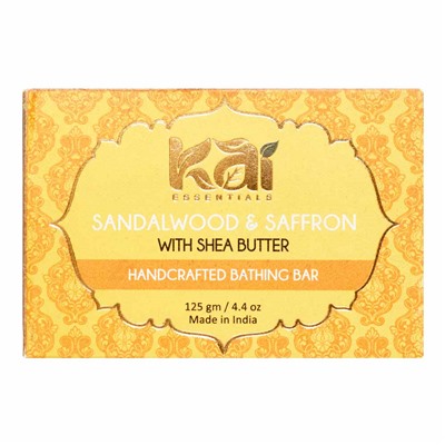 SANDALWOOD & SAFFRON with Shea Butter, Handcrafted Bathing Bar, Kai Essentials (САНДАЛОВОЕ ДЕРЕВО И ШАФРАН с маслом ши, мыло ручной работы, Каи Эссеншиалс), 125 г.