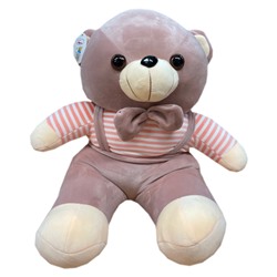 Игрушка с пледом МЕДВЕДЬ С БАБОЧКОЙ - пудра р-р 130х160