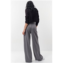 Брюки-палаццо с завышенной талией серые