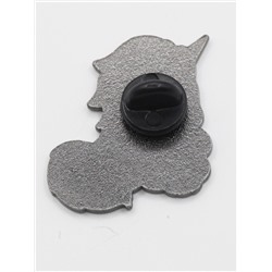 Металлический значок "Милая Пони с черепом" Ш*В: 2.7*3.4 см