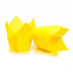 Форма бумажная «Тюльпан» ( Цвет ЖЕЛТЫЙ ), 5 х 8 см (200 штук)