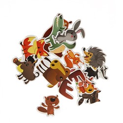 Магниты «Лесные жители». Серия Магнитные истории (14 шт.)