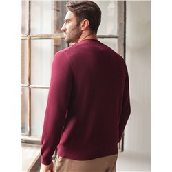 Джемпер фактурной вязки из хлопка с нейлоном