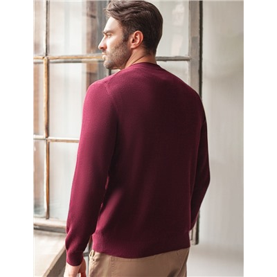 Джемпер фактурной вязки из хлопка с нейлоном