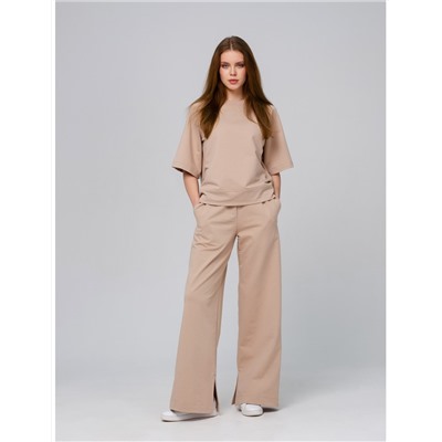 SALE Костюм: Свитшот с коротким рукавом+Брюки Палаццо
